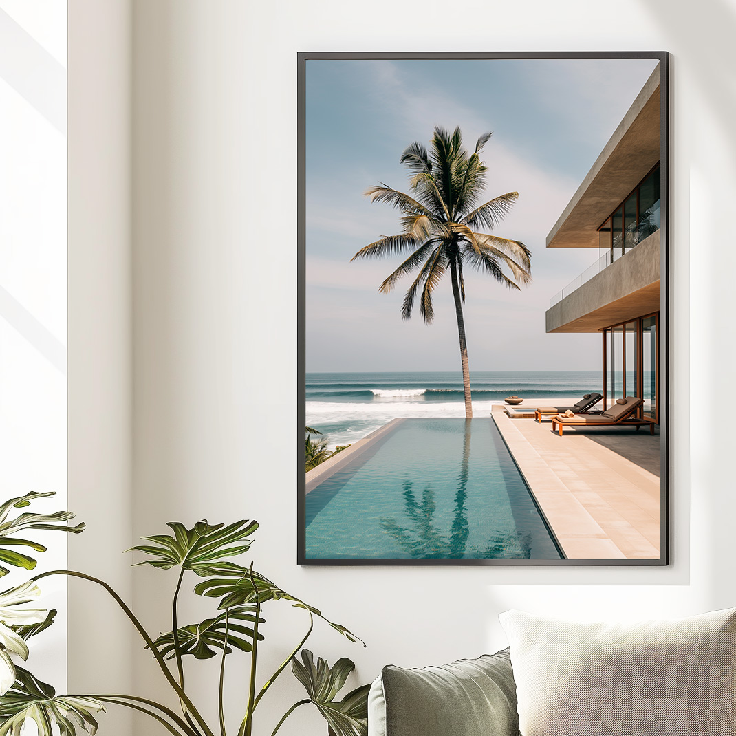 鮮やかな色彩で表現された理想の波を切り取ったポスター