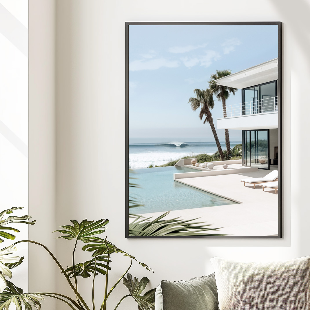 誰も知らない楽園のビーチを想起させるクリエイティブポスター